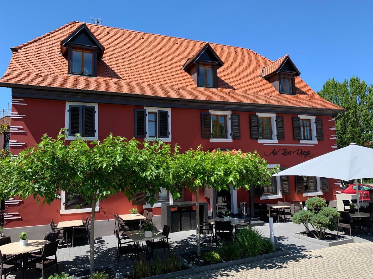 Logis Hotel Restaurant Au Lion Rouge Bartenheim Eksteriør bilde
